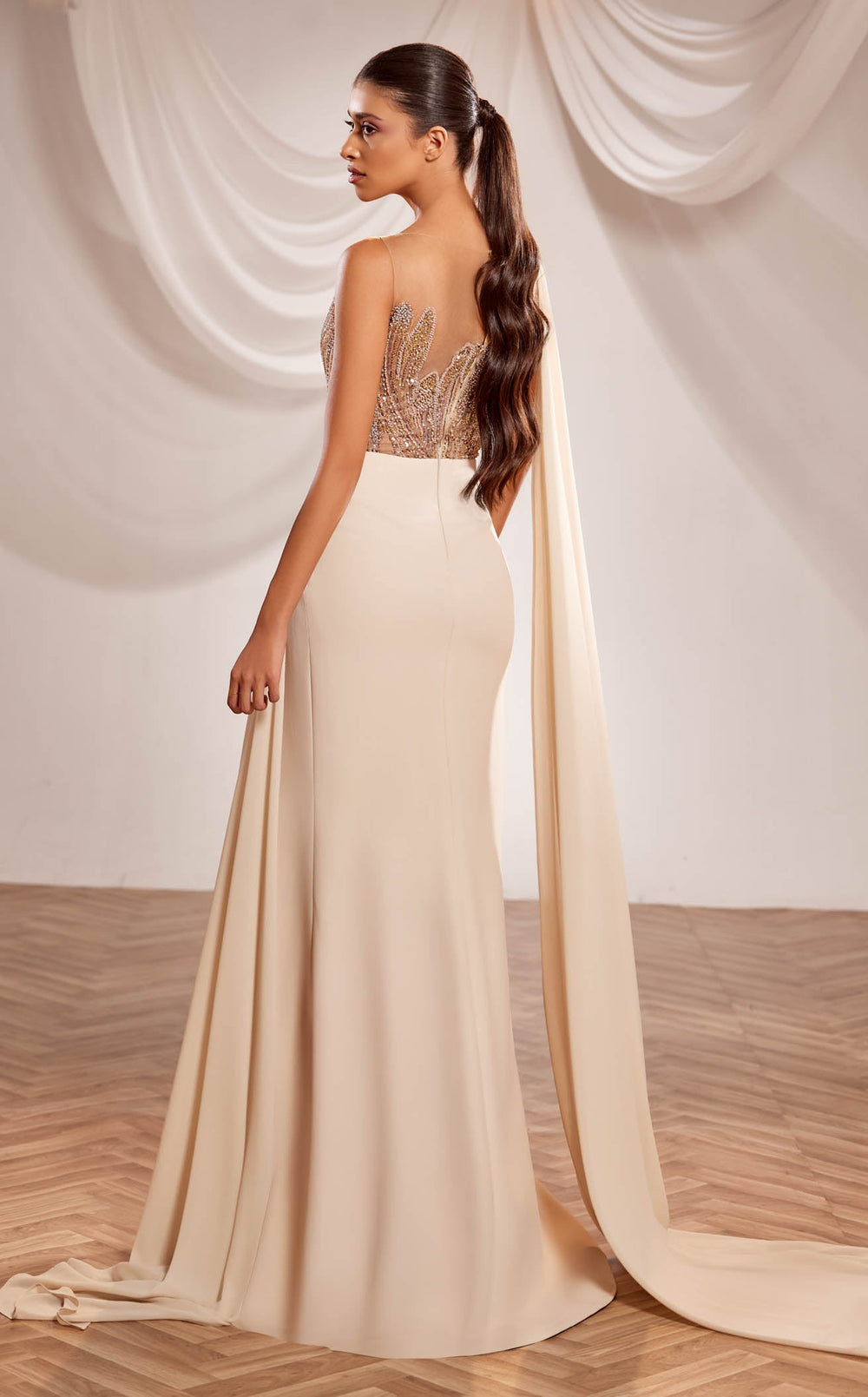 Exquisite Reverie Couture 240 Dress detail view - VOLAKK