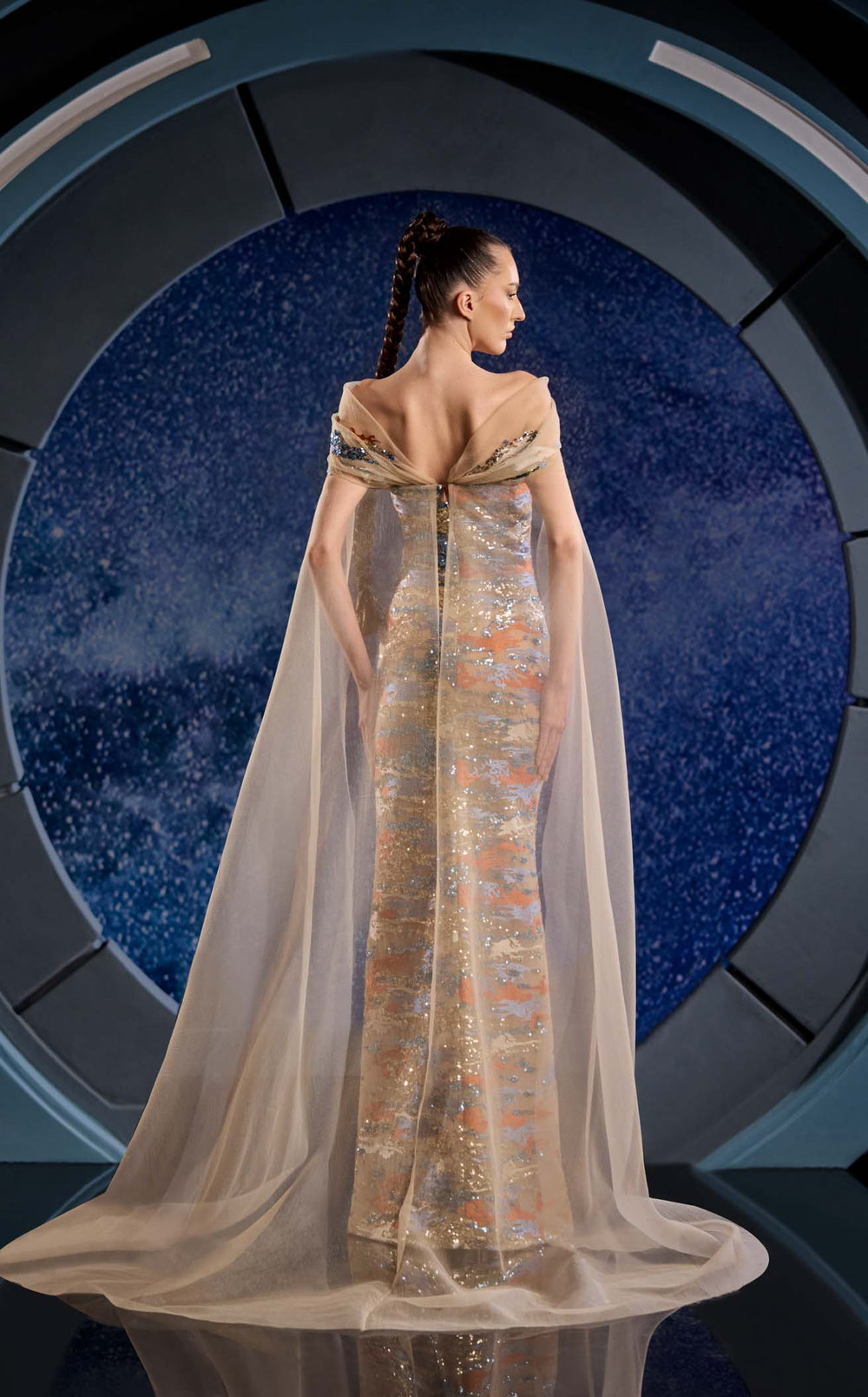 Exquisite Reverie Couture FW24133 Dress detail view - VOLAKK