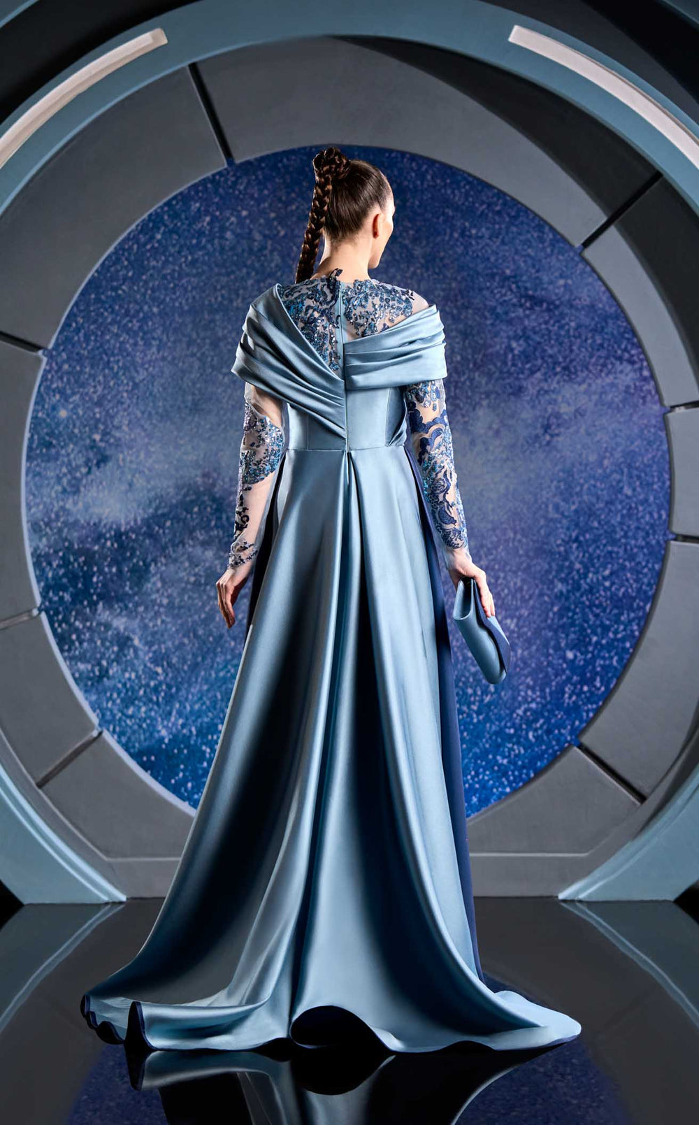 Exquisite Reverie Couture FW24138 Dress detail view - VOLAKK