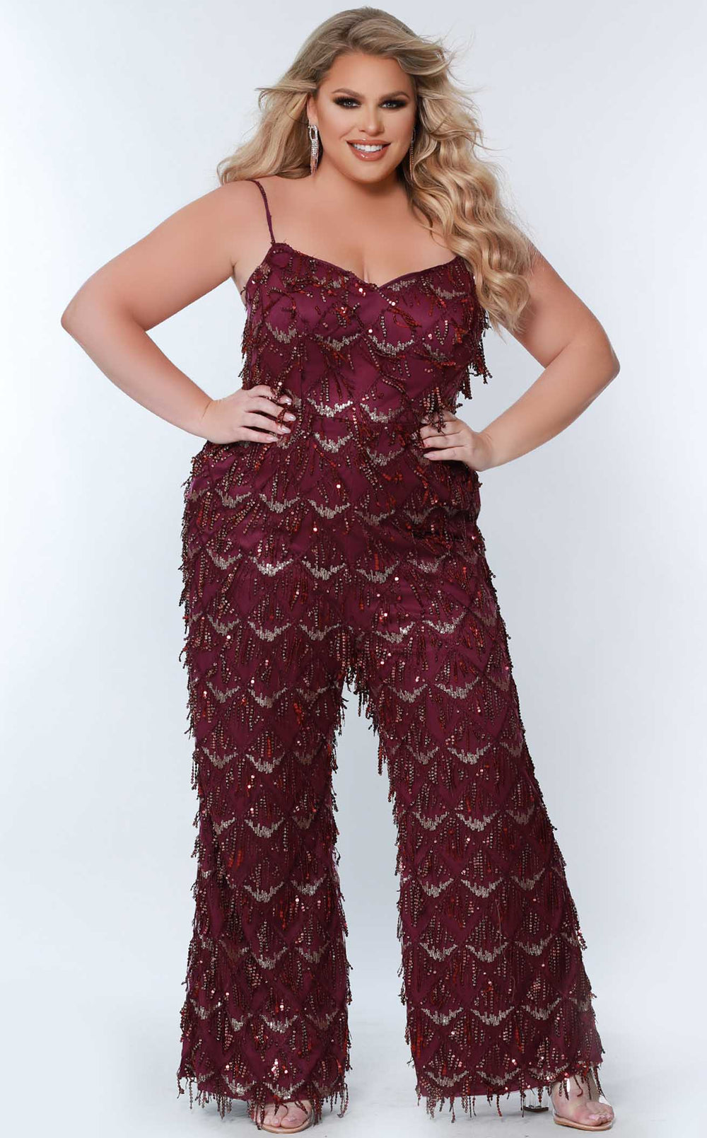 Exquisite Sydneys Closet SC9108 Jumpsuit detail view - VOLAKK