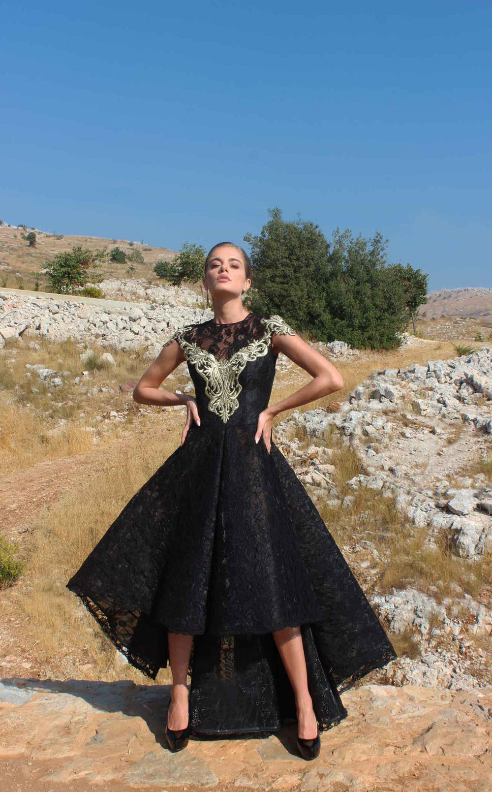 Edward Arsouni Couture SS614 Dress details - VOLAKK