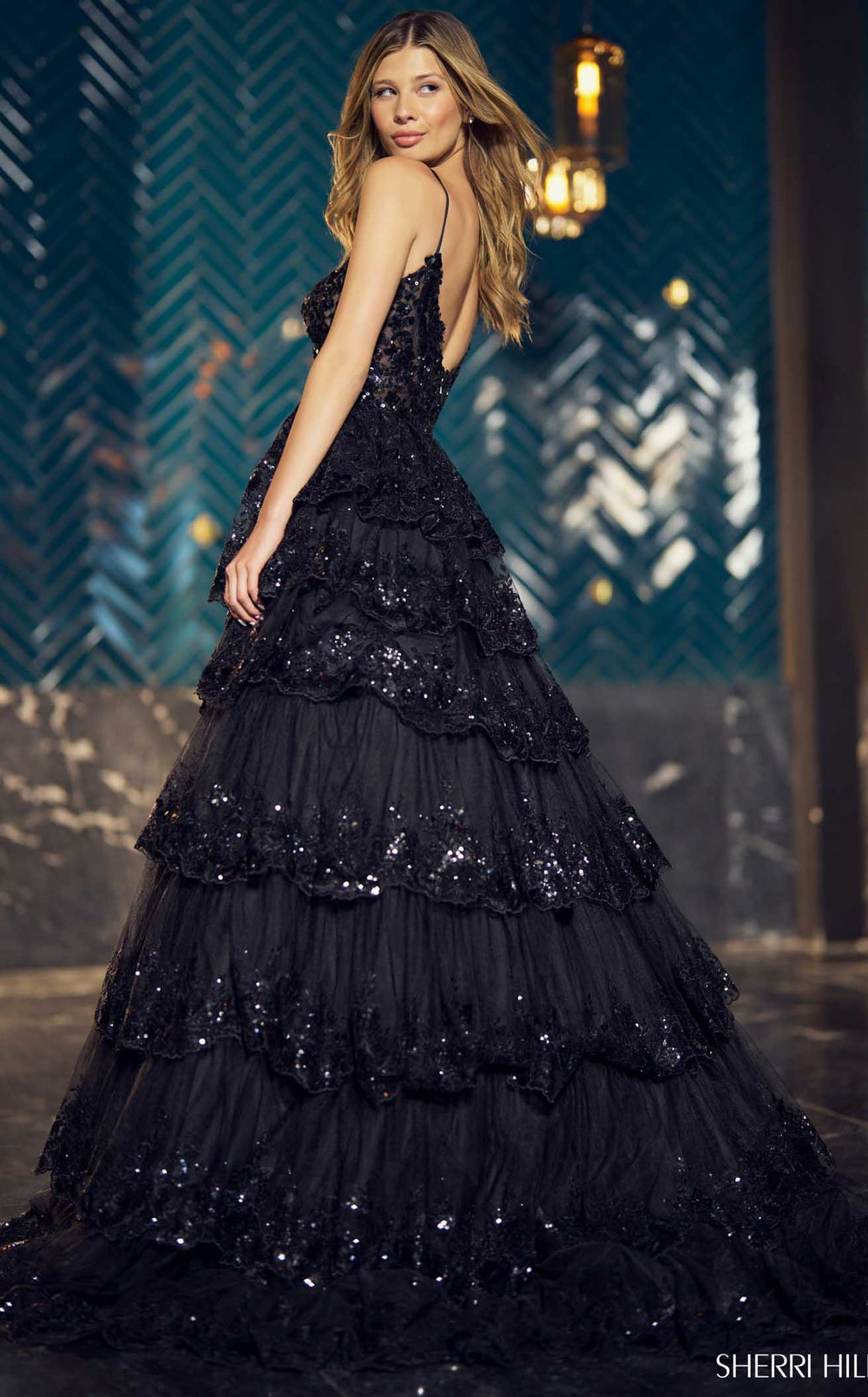 Exquisite Sherri Hill 55925 Dress detail view - VOLAKK