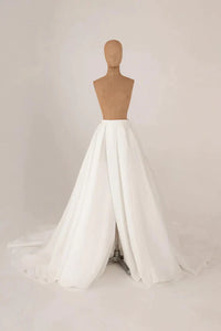 3 in 1 Wedding Dress Fountana with Detachable Audrey Skirt & High Neck Blouse view 4