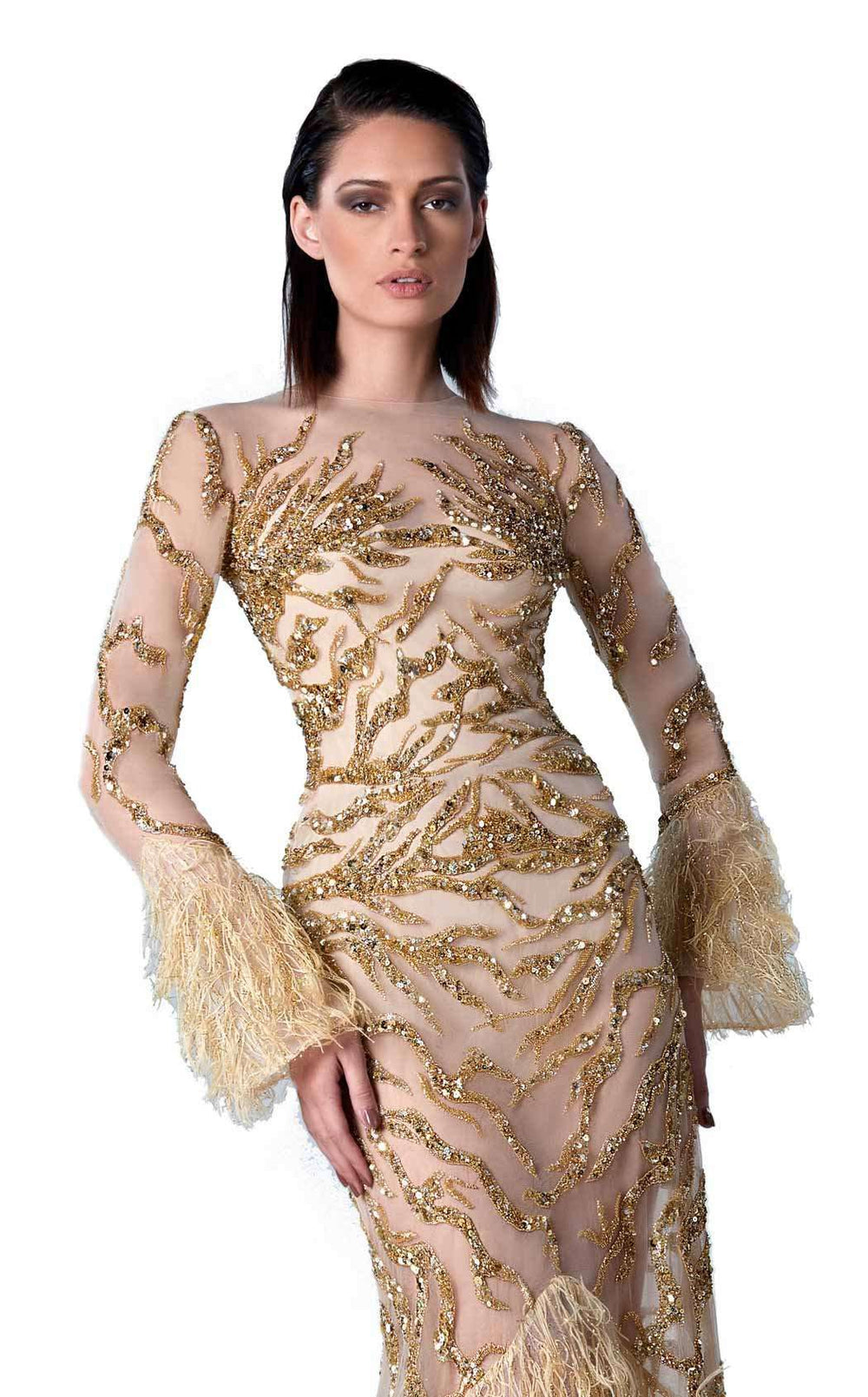 Edward Arsouni Couture FW0446 Dress details - VOLAKK