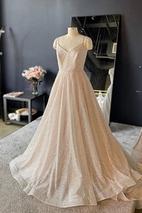 Shiny Wedding Dress Bree with a High Front Slit view 12