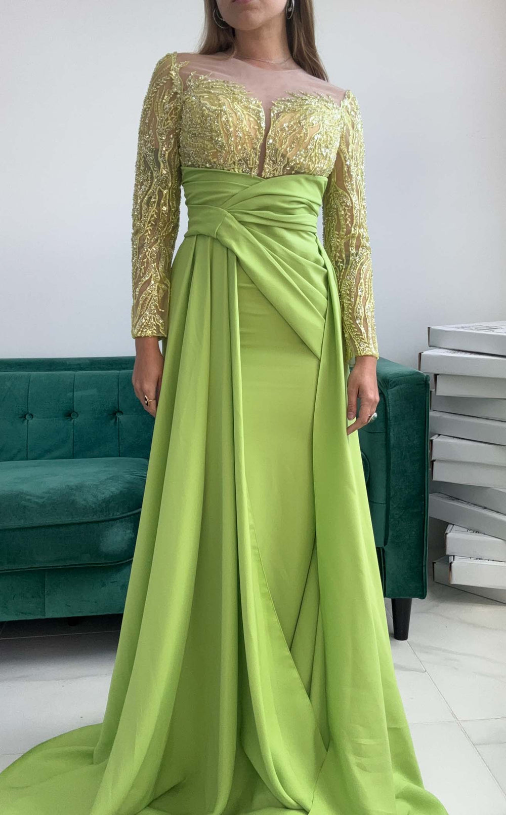 Exquisite MNM Couture K3893 Dress detail view - VOLAKK