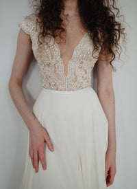 Chiffon Lace Wedding Dress Aviv Fly view 7