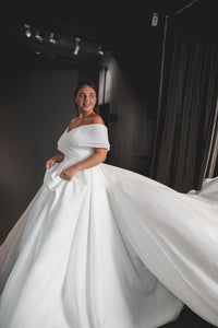 Plus Size Organza Wedding Dress Cardi view 6