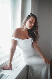 Plus Size Crepe Wedding Dress Jessica view 3