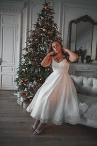 Plus Size Shiny Wedding & Evening Dress Heist Midi view 10