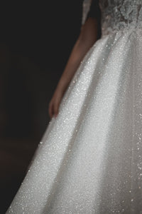 Tea Length Plus Size Lace Wedding Dress Elise view 3