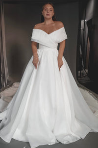 Plus Size Organza Wedding Dress Cardi view 1