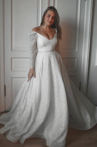 Plus Size Sparkly Wedding Dress Miranda view 1