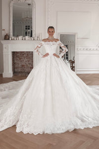 Off-the-Shoulder Lace Ball Gown Nuria view 1
