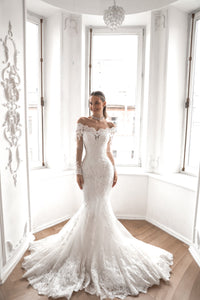 Lace Shimmery Wedding Dress Ornella 2 in 1 view 9
