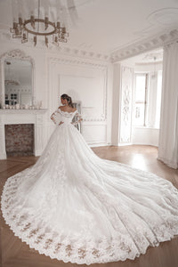 Off-the-Shoulder Lace Ball Gown Nuria view 8