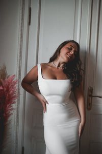 Plus Size Crepe Wedding Dress Jessica view 2
