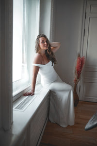 Plus Size Crepe Wedding Dress Jessica view 5