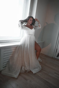 Plus Size Sparkly Wedding Dress Miranda view 6