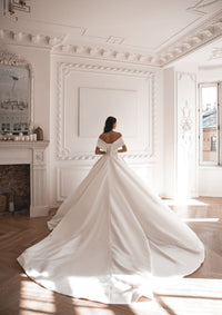 Classic Satin Ball Gown Protea view 4