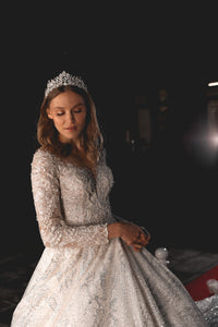 Royal Lace Off-The-Shoulder Sparkly Wedding Dress Meryem view 13