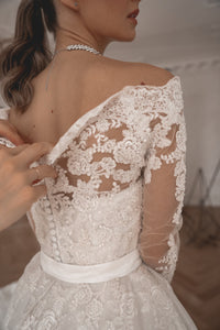 Lace Shimmery Wedding Dress Ornella 2 in 1 view 13