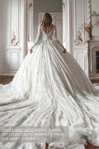 Royal Lace Off-The-Shoulder Sparkly Wedding Dress Meryem view 4