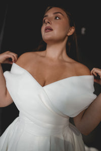 Plus Size Organza Wedding Dress Cardi view 9