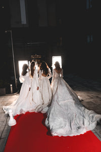 Royal Lace Off-The-Shoulder Sparkly Wedding Dress Meryem view 12