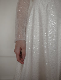 Light ivory Sparkly Wedding Dress Feilin view 6