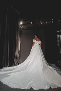 Plus Size Organza Wedding Dress Cardi view 8