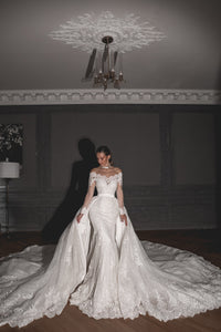 Lace Shimmery Wedding Dress Ornella 2 in 1 view 4