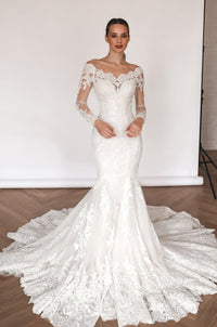 Lace Shimmery Wedding Dress Ornella 2 in 1 view 2