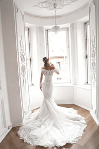 Lace Shimmery Wedding Dress Ornella 2 in 1 view 11