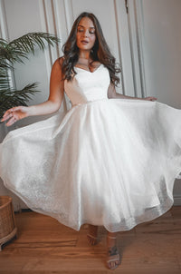 Plus Size Shiny Wedding & Evening Dress Heist Midi view 1