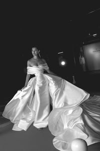 Mikado Wedding Dress Jacqueline With Detachable Train view 6