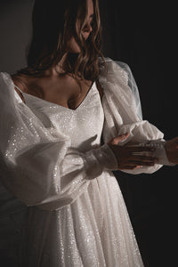 Plus Size Shiny Wedding Dress Bree view 7