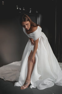 Plus Size Organza Wedding Dress Cardi view 4