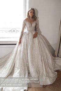 Royal Lace Off-The-Shoulder Sparkly Wedding Dress Meryem view 2