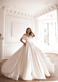 Classic Satin Ball Gown Protea view 8