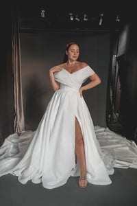 Plus Size Organza Wedding Dress Cardi view 14