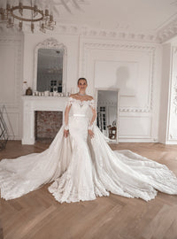 Lace Shimmery Wedding Dress Ornella 2 in 1 view 6