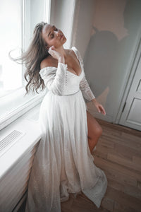 Plus Size Sparkly Wedding Dress Miranda view 9