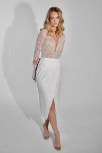 Midi Sparkly Wedding Dress Milli view 1